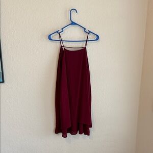 Charlotte Russe Burgundy Mini Dress with Spaghetti Straps